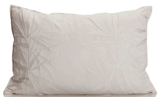 resm Yastıkminder Koton Polyester Kemik Kabartma İnce Yapraklar Dekoratif Yastık Kılıfı