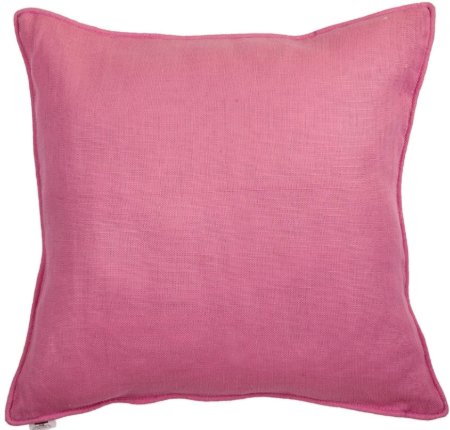 Yastıkminder Keten Pembe Düz Dekoratif Yastık Kılıfı resmi