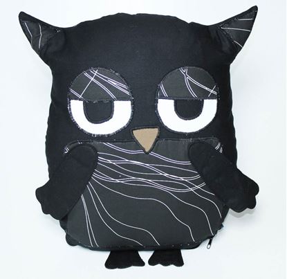 Resim Yastıkminder Koton Siyah Çizgili Göbekli Baykuş Yastık