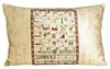 resm Yastıkminder Kadife Sarı Papirus Mısır Alfabesi Dijital Baskı Büyük Dekoratif Yastık Kılıfı