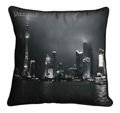 Resim Yastıkminder Koton Polyester Ülke Çin siyah beyaz Dijital Baskılı Yastık