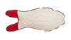 resm Yastıkminder Koton Beyaz  Kuyruk Kırmızı Pul Nakışlı Balık Yastık