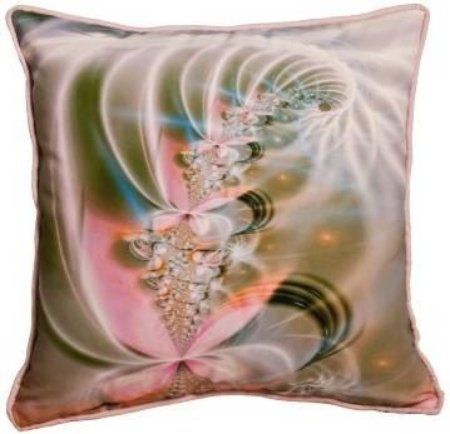 Yastıkminder Polyester Pembe Fıstık Spiral Baskılı Yastık Kılıfı resmi