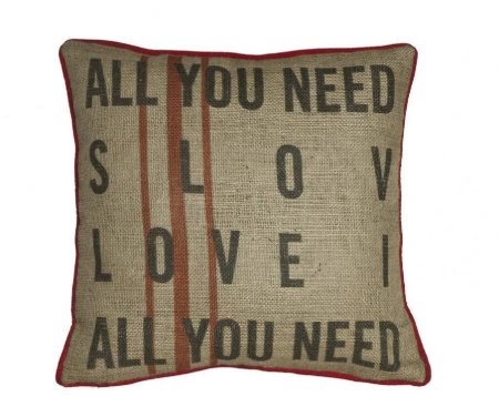 Yastıkminder Jüt Kumaş Dijital Baskı All You Need Is Love Yastık resmi