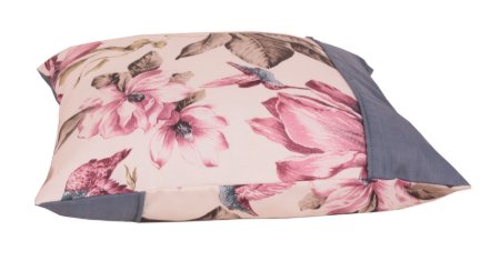 Koton Polyester Mavi Ekru Çiçekli Yastık Kılıf resmi
