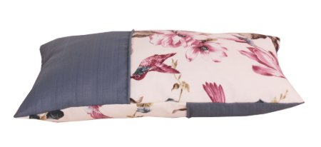 Koton Polyester Mavi Ekru Çiçekli Yastık Kılıfı resmi