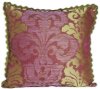 Yastıkminder Tafta Pembe Fıstık Sutaşılı Damask Desen Yastık kılıfı resmi