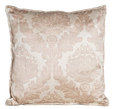 Yastıkminder Tafta Pembe Pudra Damask Desen Dekoratif Yastık kılıfı resmi
