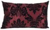 Yastıkminder Tafta Siyah Bordo Ottoman Damask Desen Bordo Dekoratif Yastık resmi