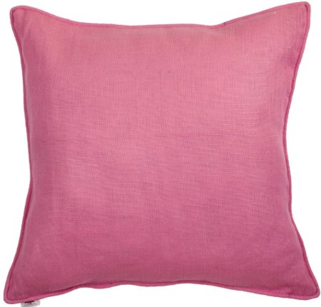 Yastıkminder Keten Pembe Düz Dekoratif Yastık Kılıfı resmi