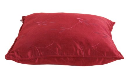 Nubuk Bordo Nakışlı Dekoratif Yastık Kılıfı resmi