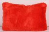 resm Polyester Pelüş Kırmızı Dekoratif Yastık Kılıfı Kılıfı