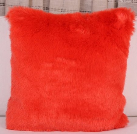 Polyester Pelüş Kırmızı Dekoratif Yastık Kılıfı Kılıfı resmi