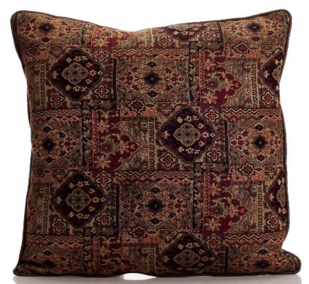 Yastıkminder Koton Dokuma Kahve Kilim Desen Dekoratif Yastık Kılıfı resmi