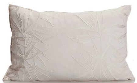 Yastıkminder Koton Polyester Kemik Kabartma İnce Yapraklar Dekoratif Yastık Kılıfı resmi