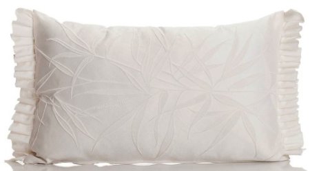 Yastıkminder Koton Polyester Kemik Kabartma Yapraklar Farbelalı Yastık  Kılıfı resmi