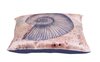 resm Kadife Koton Lacivert Beyaz Deniz Kabuğu Figürlü Baskılı Dekoratif Yastık Kılıf
