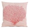 resm Keten Polyester Kırmızı Kum Mercan Figürlü Dijital Baskı Dekoratif Yastık