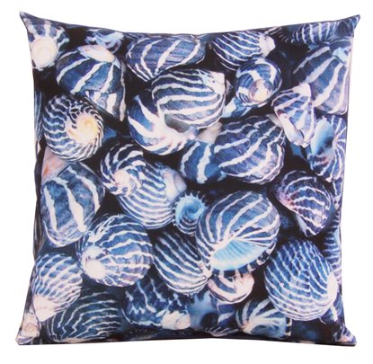 Resim Polyester Koton Deniz Kabuklar Dijital Baskı Dekoratif Yastık Kırlent Kılıfı