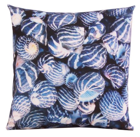 Polyester Koton Deniz Kabuklar Dijital Baskı Dekoratif Yastık Kırlent Kılıfı resmi