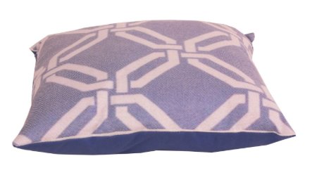 Polyester Koton Mavi Ekru Geometrik Baskılı Dekoratif Yastık resmi