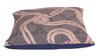 resm Polyester Koton Mavi Ekru Geometrik Halat Figürü Baskılı Dekoratif Yastık Kırlent Kılıfı