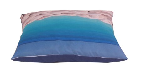 Polyester Koton Sahil Taşlar Dijital Baskı Dekoratif Yastık Kırlent Kılıfı resmi