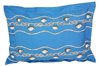 resm Yastıkminder Koton Mavi Kemik Renkli Deniz Kabuk Figürlü Yastık Kırlent Kılıfı