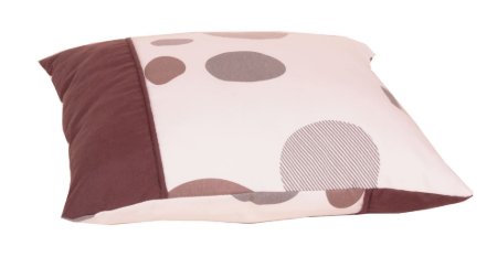 Koton Krem Kahve Gri Daireler patchwork Dekoratif Yastık Kılıfı resmi