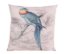 Polyester Koton Mavi Beyaz Kuş Baskılı Dekoratif Yastık Kılıfı resmi