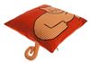 resm Yastıkminder Koton Oranj Piyede Pul Kedi Formunda Yastık