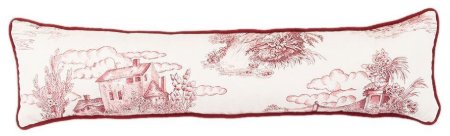 Yastıkminder Koton Bordo Kemik Toile Du Jouy Desen Dekoratif Yastık resmi