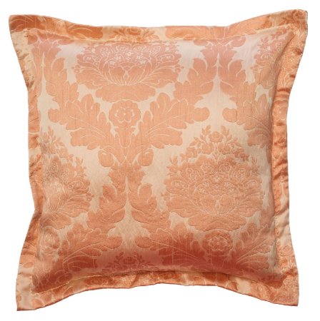 Yastıkminder Tafta Pembe Pudra Damask Desen Dekoratif Yastık Kılıfı resmi