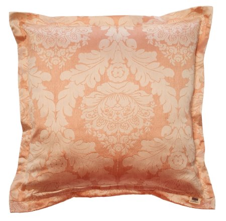 Yastıkminder Tafta Pembe Pudra Damask Desen Dekoratif Yastık Kılıfı resmi