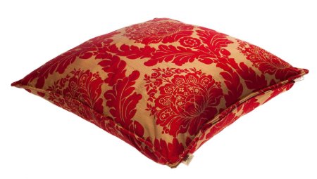 TAFTA KIRMIZI BEJ OTTOMAN OSMANLI DAMASK KAFTAN YASTIK  KILIFI resmi