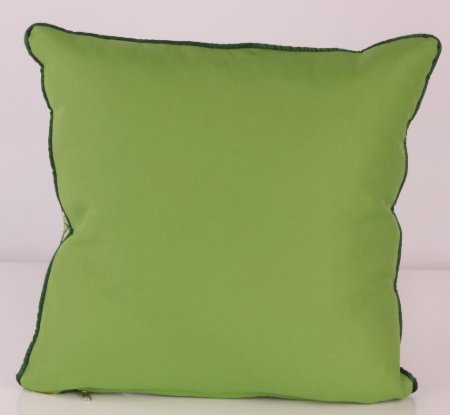 KOTON LACİVERT POLYESTER ŞÖNIL LACİVERT EGZOTIK PAPAĞAN YAPRAKLAR DIJITAL BASKI YASTIK KILIFI resmi