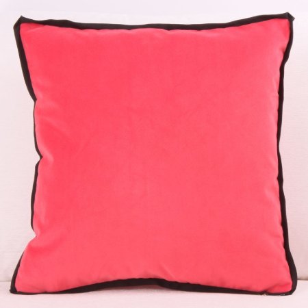 KOTON MAT KADİFE PEMBE RENK DEKORATİF YASTIK KIRLENT KILIFI resmi