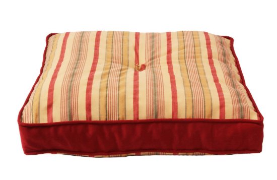 KOTON KIRMIZI BORDO SARI ÇİZGİLİ MİNDERLER resmi