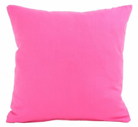 KOTON PEMBE FUŞYA ÇİÇEKLİ DEKORATİF YASTIK KILIFI resmi