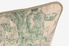 resm Yastıkminder Koton Yeşil Kemik  Toile Du Jouy Desen Dekoratif Yastık Kırlent Kılıfı