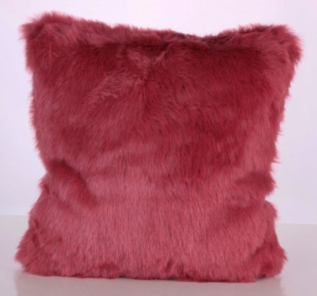 Polyester Pelüş Pembe Dekoratif Yastık Kırlent Kılıfı resmi