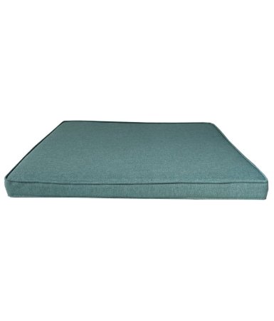 YASTIKMİNDER KOTON TURKUAZ MAVİ FİTİLLİ 53X46 CM SANDALYE KOLTUK MİNDER resmi